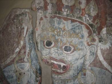 Mahakala, after cleaning, stabilization and filling of cracks Mahakala, after cleaning, stabilization and filling of cracks